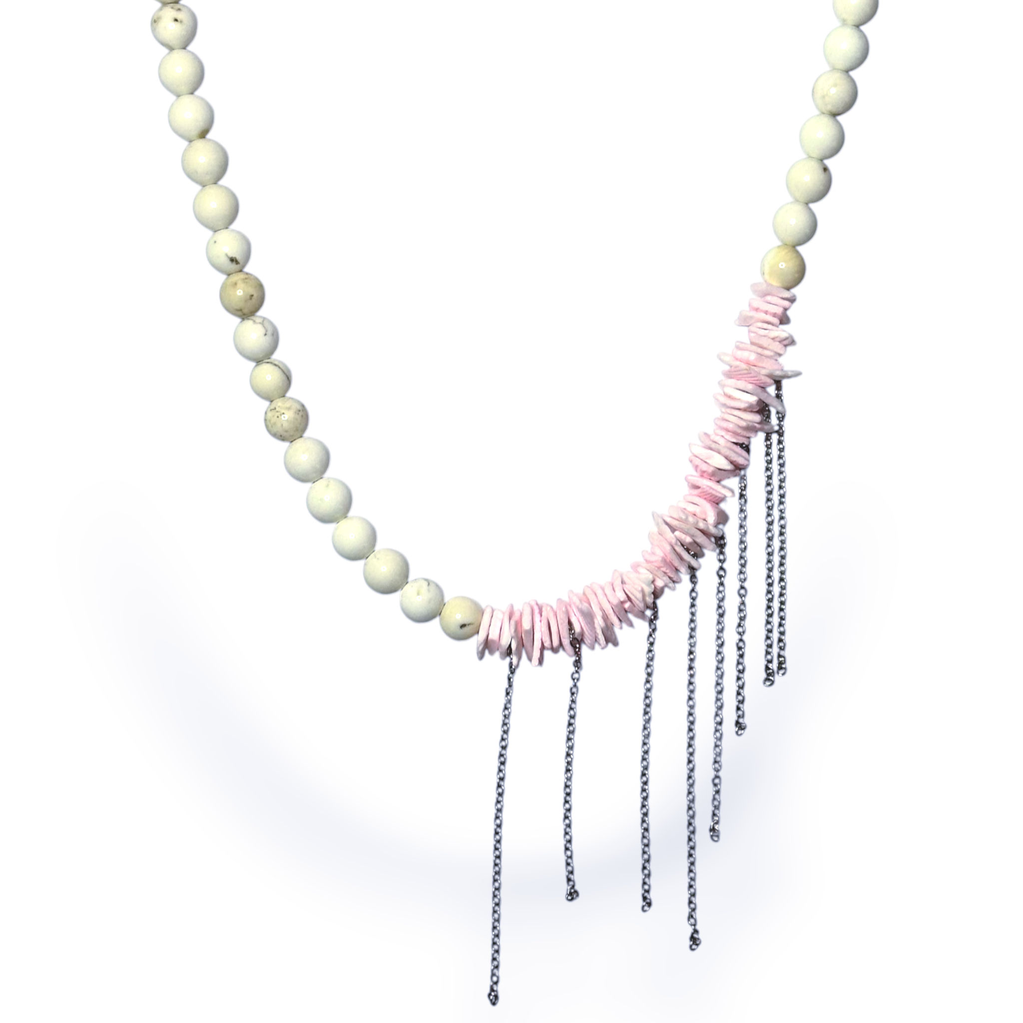 Weißes Türkis maritime Muschel Halskette