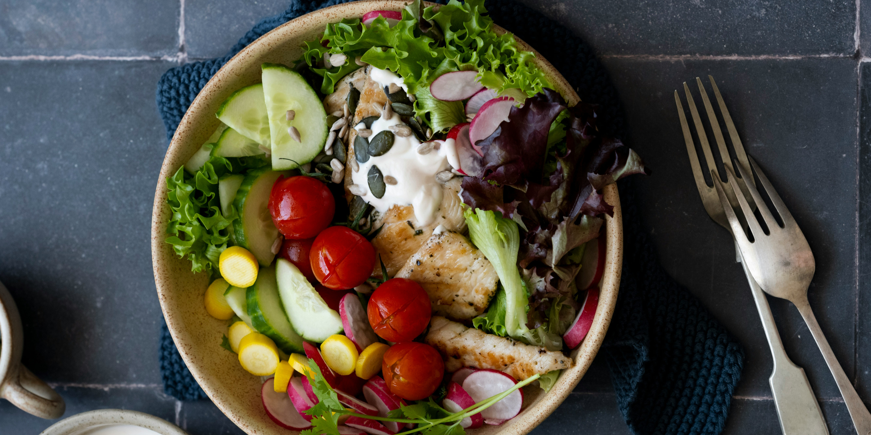 A blood sugar balacing meal showing how we can provide meal planning for you.