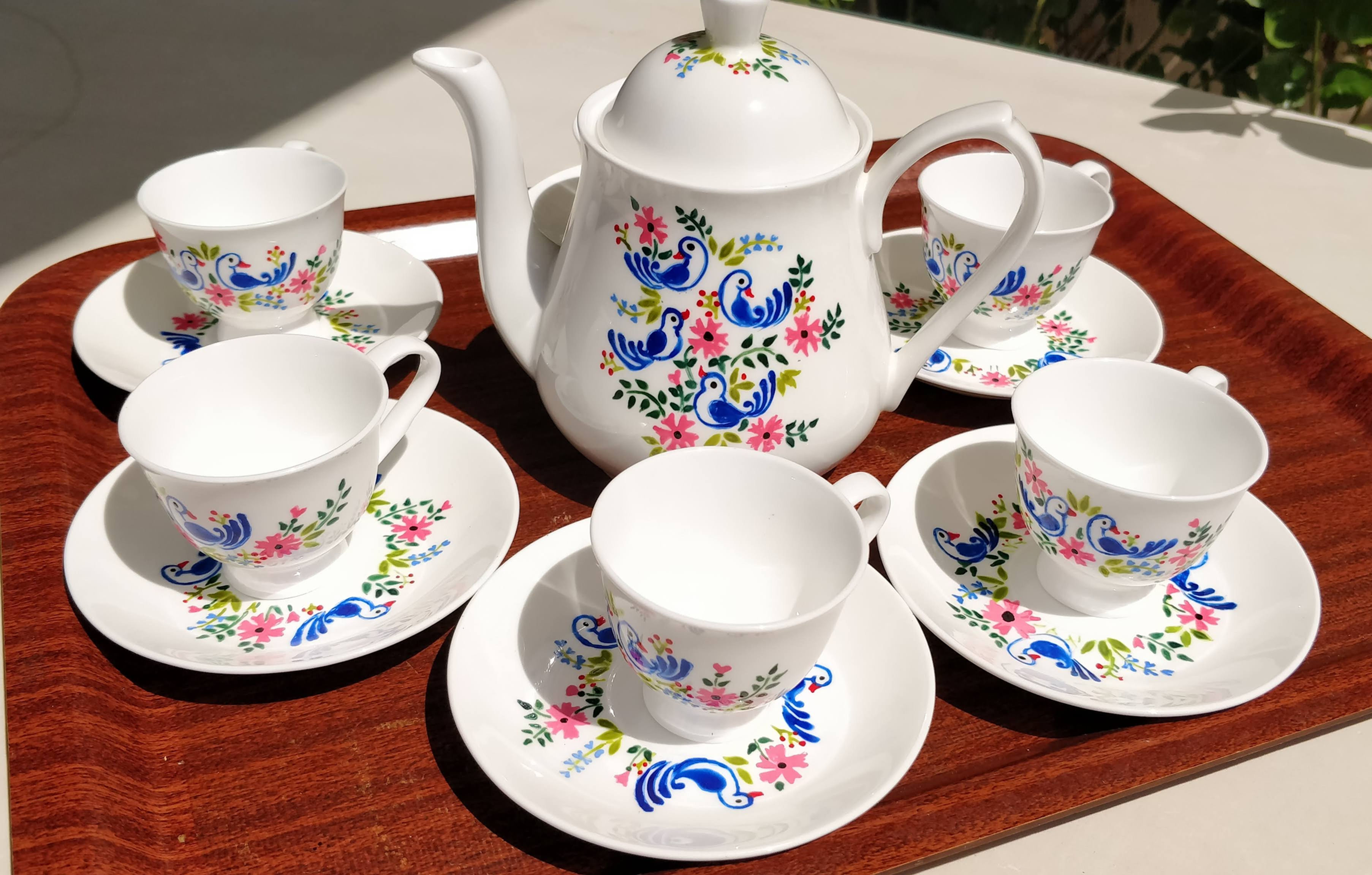 Coffee Cup & Saucer (Set of 6) - Tea Pot Not Included