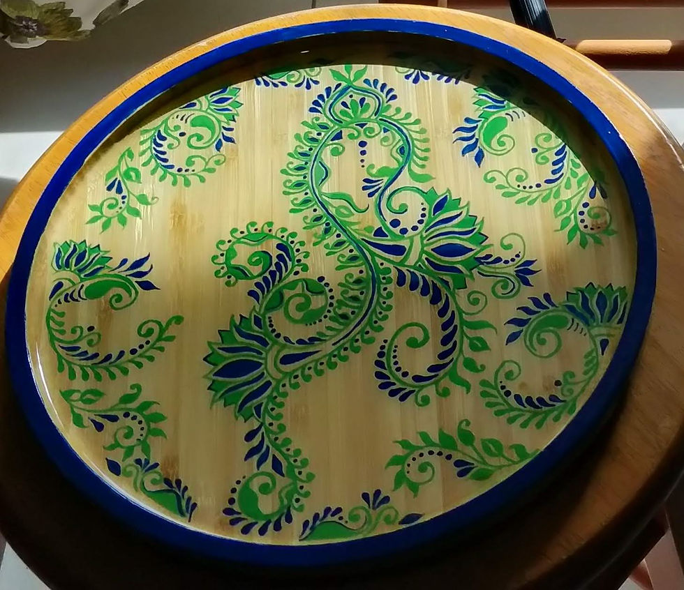 Thumbnail: Serving Tray Premium (Round Big)-Bamboo Wood