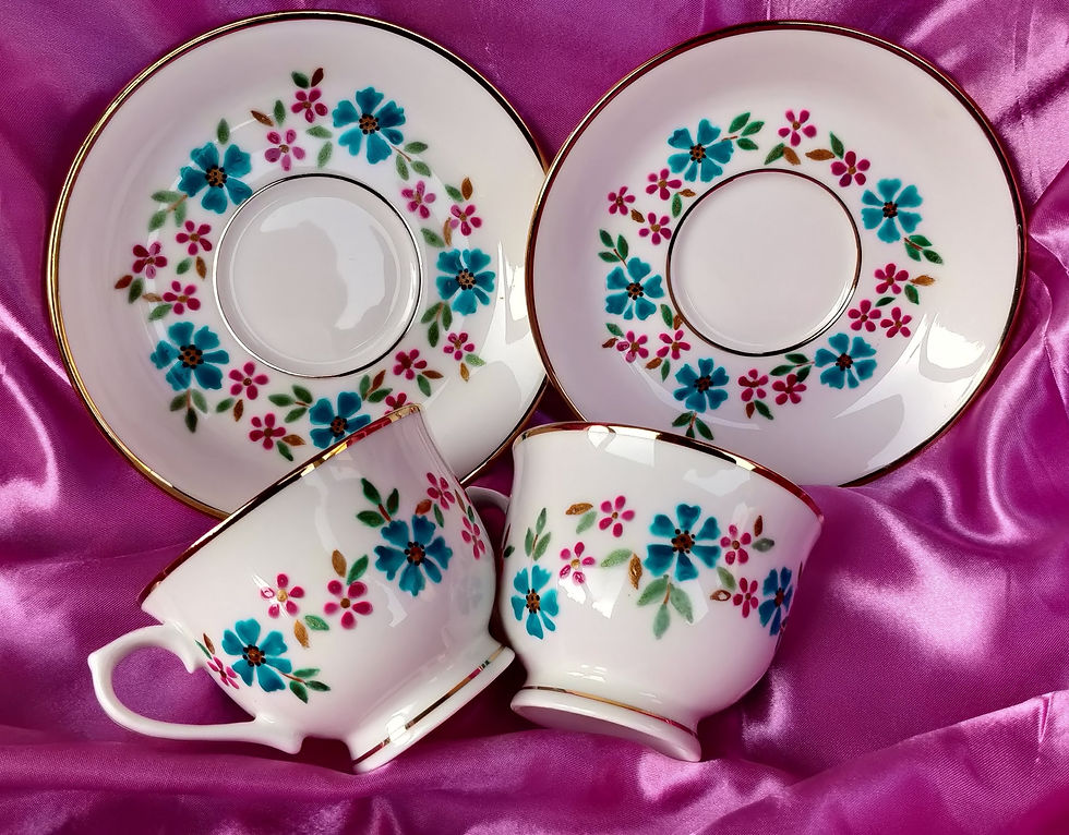 Thumbnail: Coffee/Tea Cup & Saucer (Set of 6)