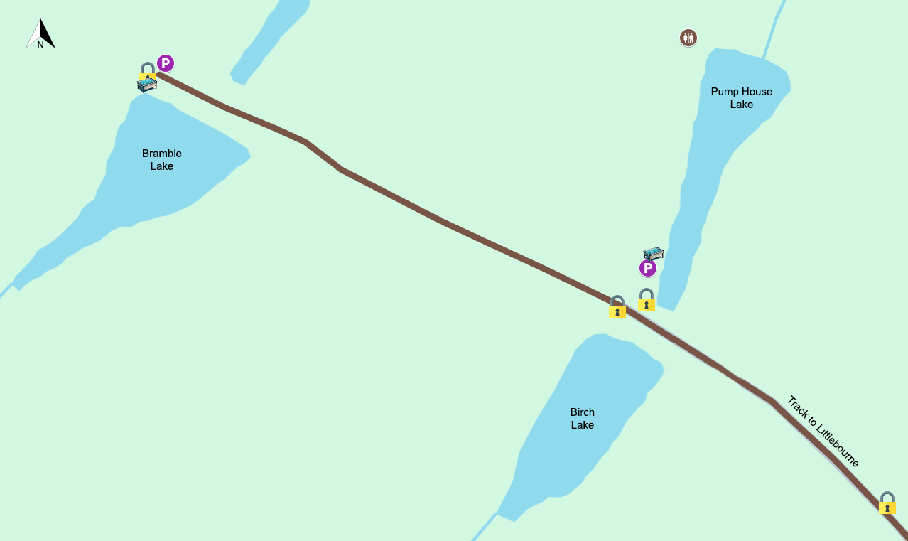 Thre lakes at Littlebourne, Pump House, Birch & Bramble.