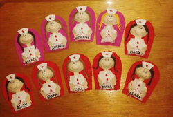 Broches enfermera