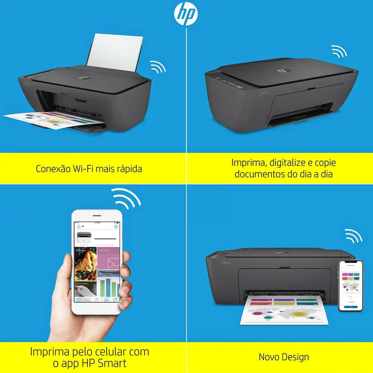 Impressora Multifuncional Wi-fi HP Ink Advantage 2774