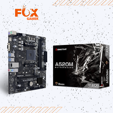 Placa mãe AMD Biostar A520MH AM4 Fox Gamer Info
