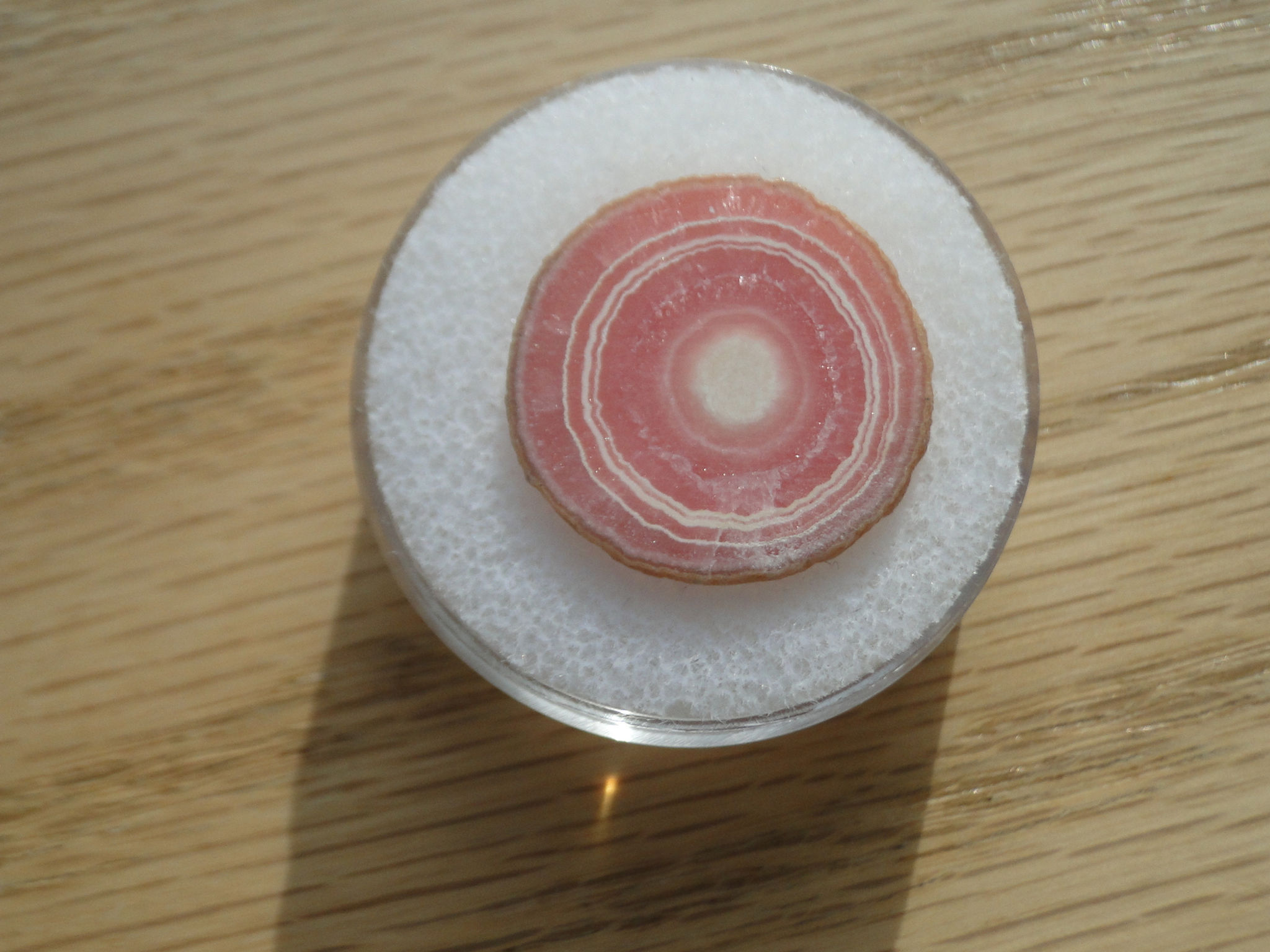 Rhodochrosite Stalagmite Slice