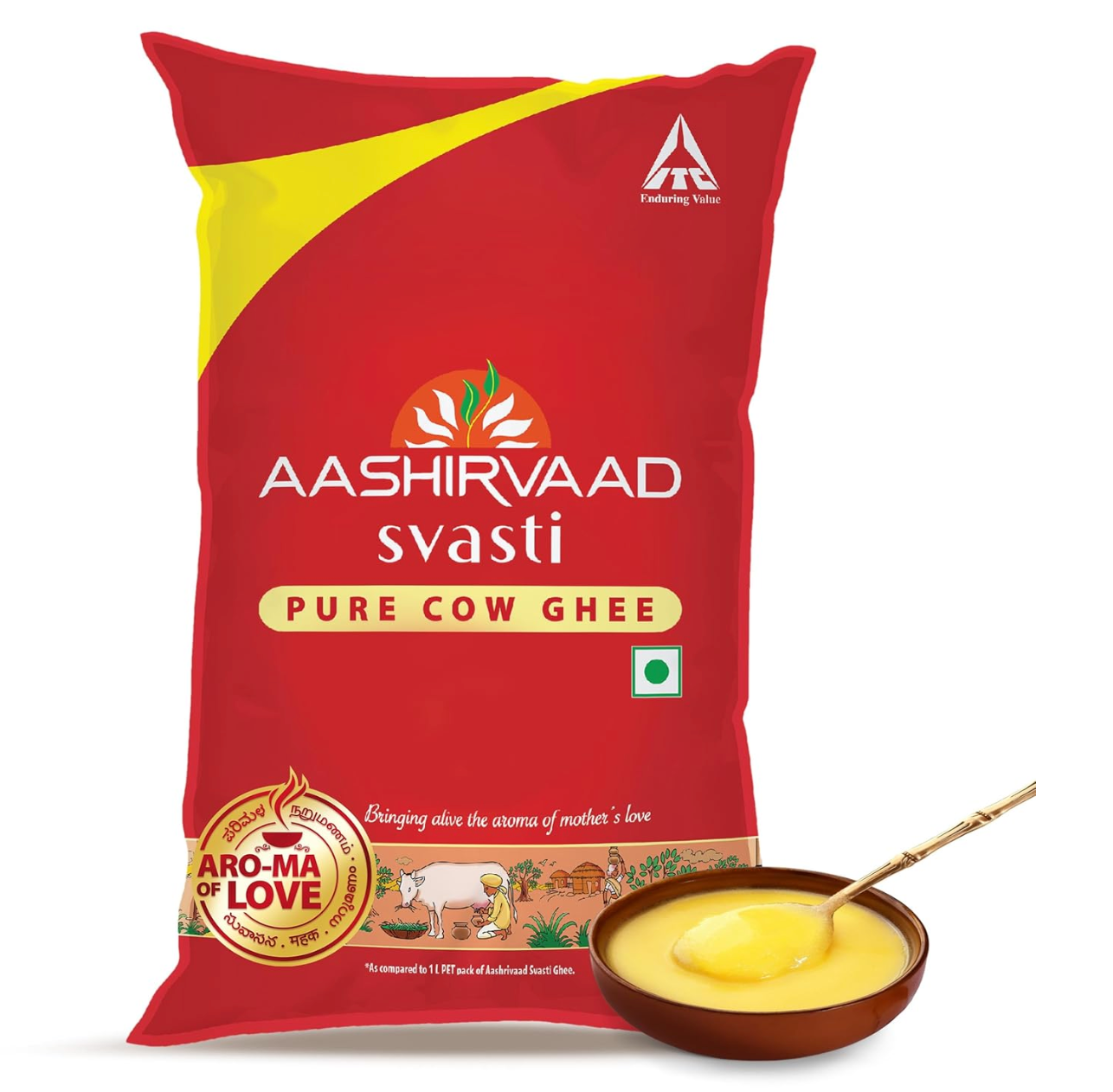 Aashirvaad Svasti Pure Cow Ghee, 1L