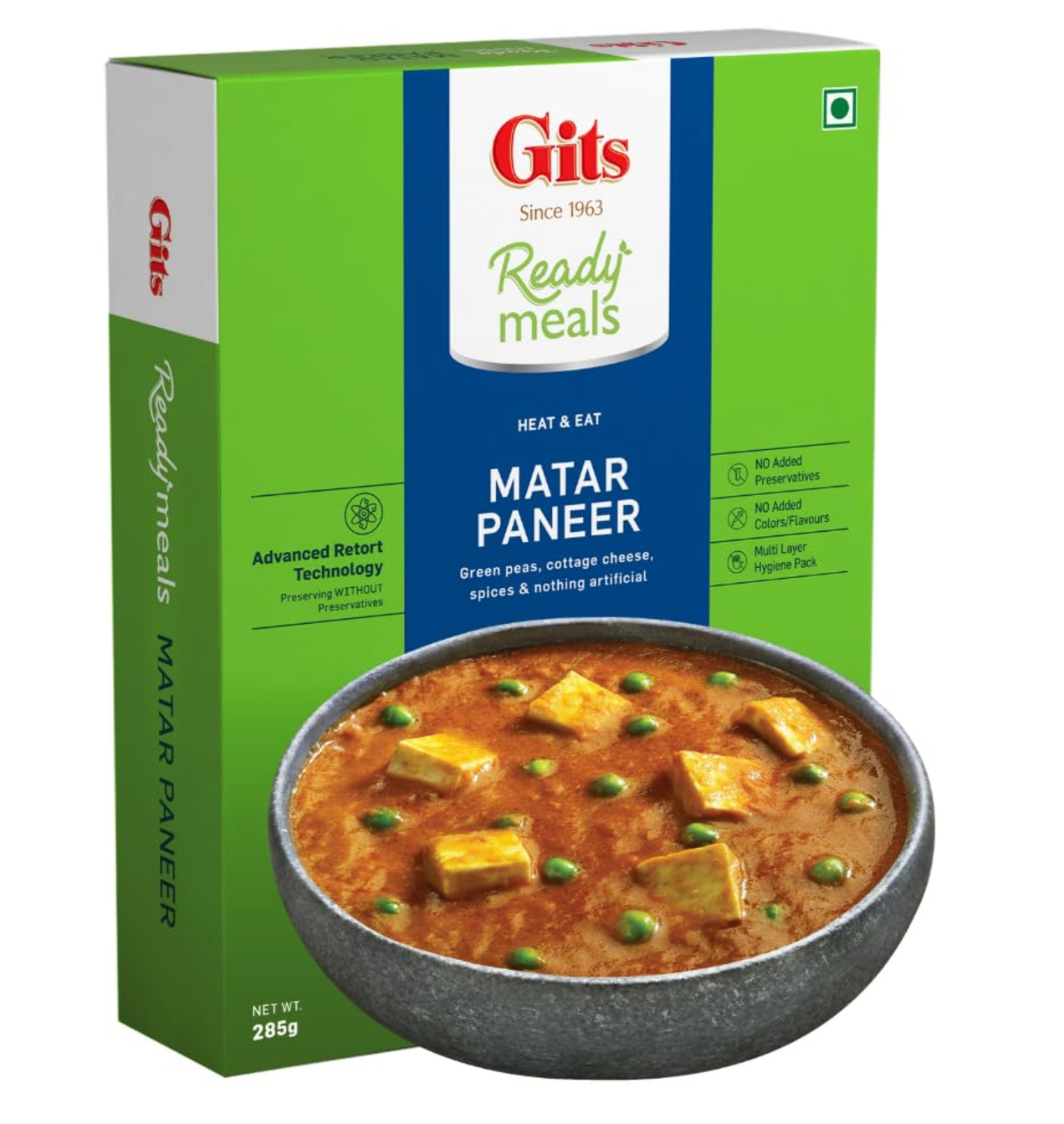 Gits Ready to Eat Matar Paneer, 285g