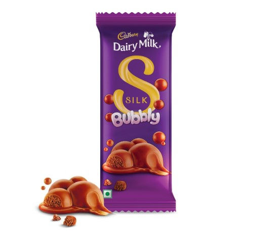 Cadbury Dairy Milk Silk Bubbly Chocolate Bar, 50g