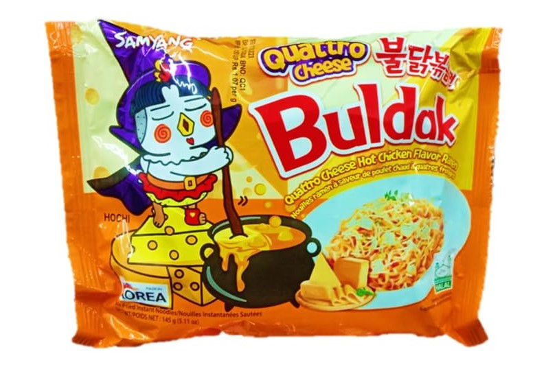 Samyang Buldak Quattro Cheese Hot Chicken Flavor Ramen Noodles 145g Humarabazar
