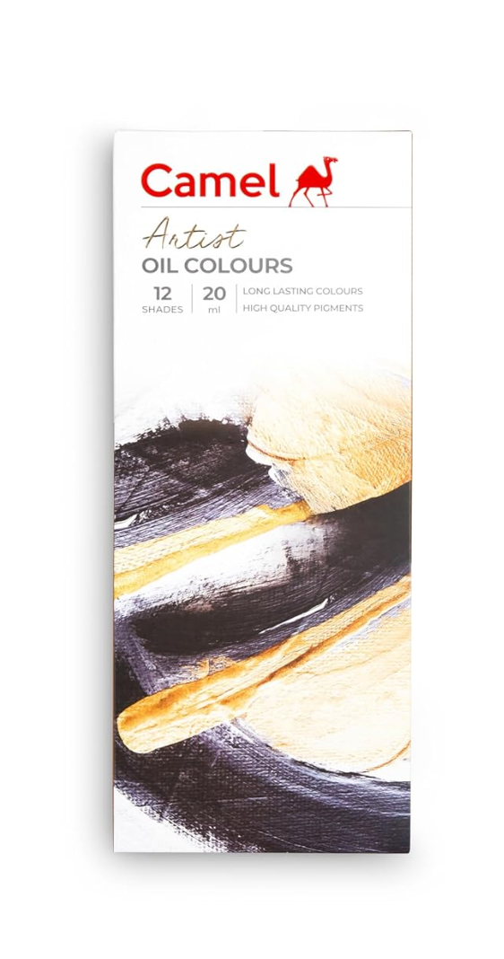Camel Artist's Oil Color Box - 20ml tubes, 12 Shades