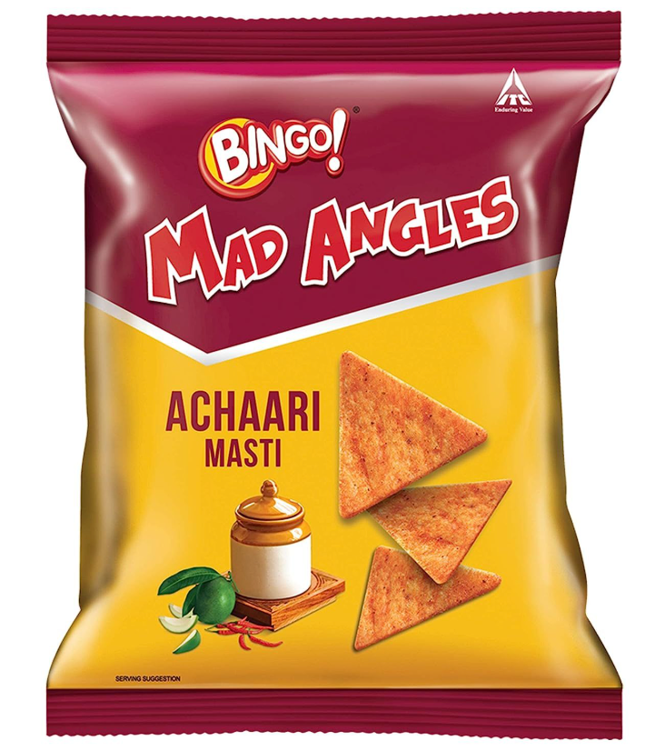 Bingo Mad Angles Achaari Masti, 33g / 36.5g (Weight May Vary)