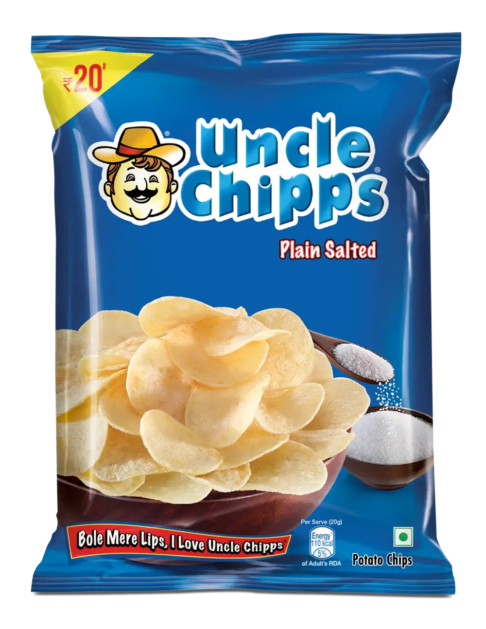 Uncle Chips Plain Salted Potato Chips Rs 20
