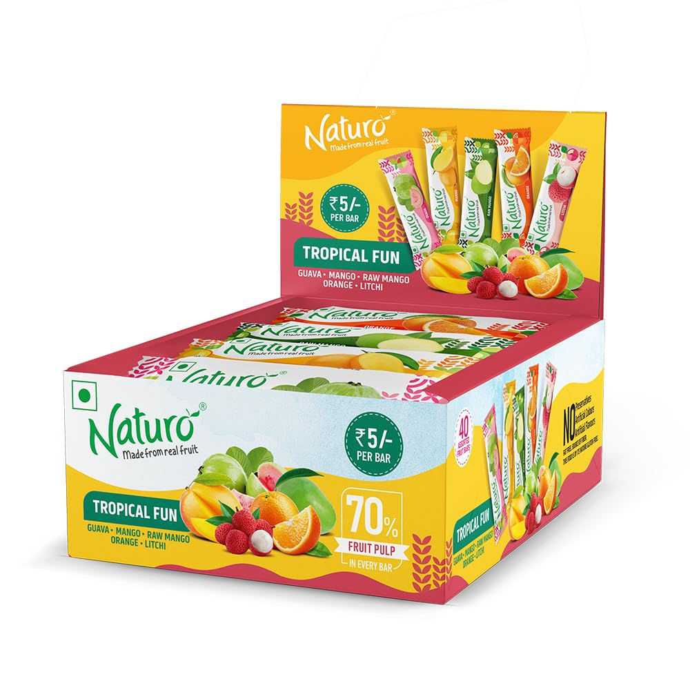 Naturo Tropical Fruit Bars Assorted Pack (40 Bars)