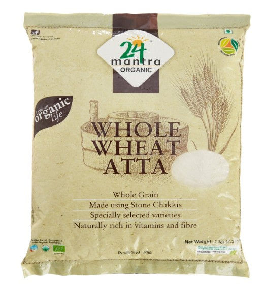 24 Mantra Organic Atta - Wholewheat, 5kg Bag