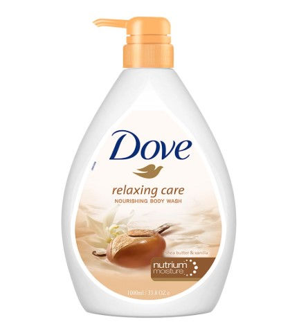 Dove Relaxing Shea Butter Body Wash with Vanilla , Soothing Scent, 1L