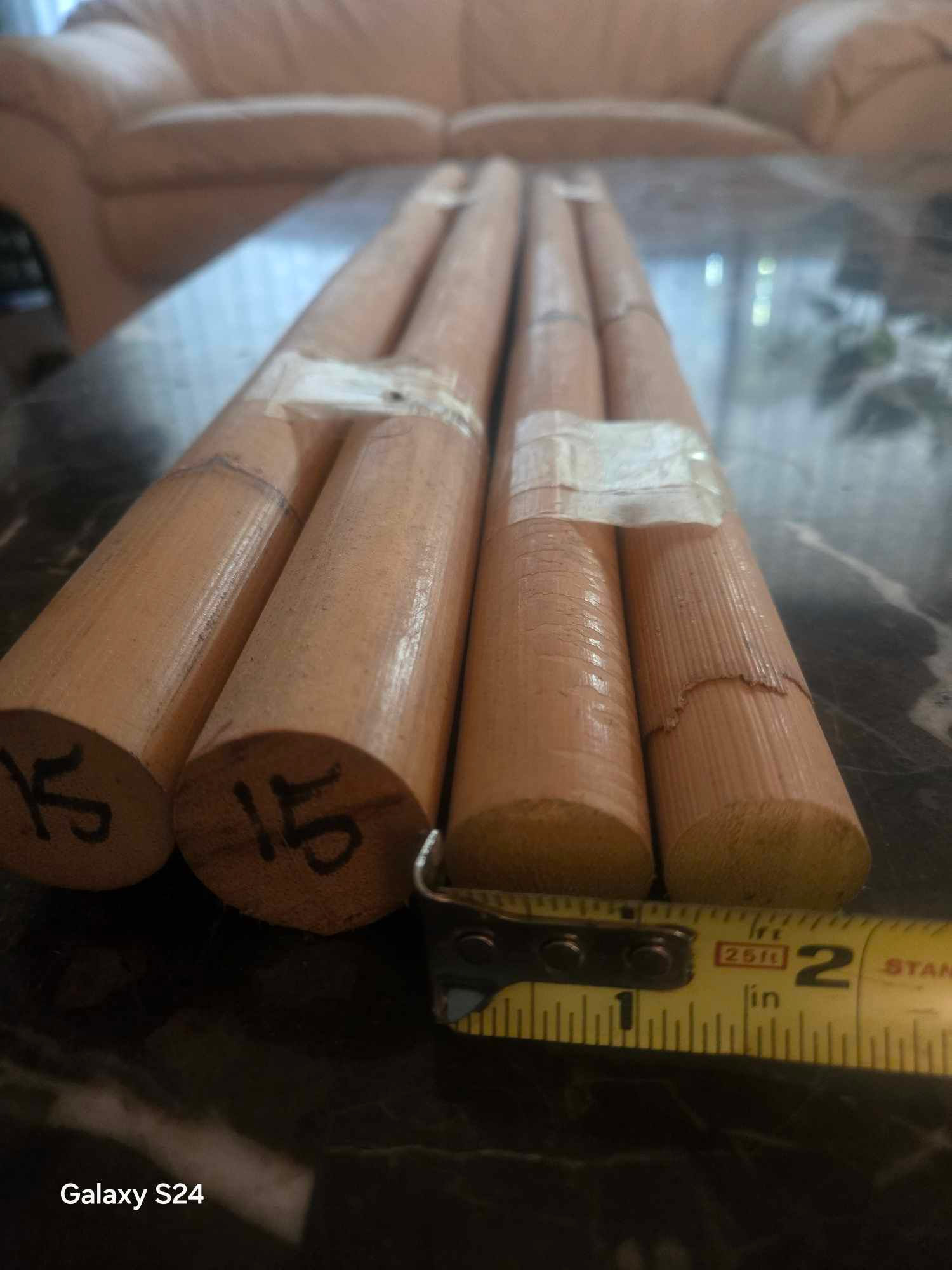 Serrada 24-1/2 inches Solid sticks 1" to 1-1/2" diameter