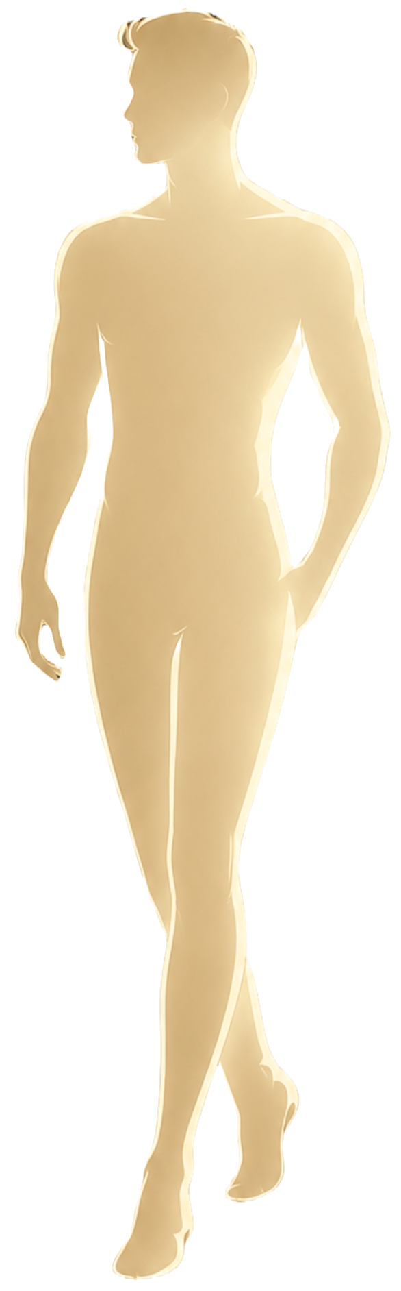 Elegante männliche Silhouette für dauerhafte Haarentfernung mit Diodenlaser Bruck an der Mur