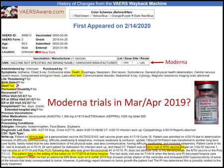 Was Moderna and Pfizer running Covid-19 trials in early March 2019?