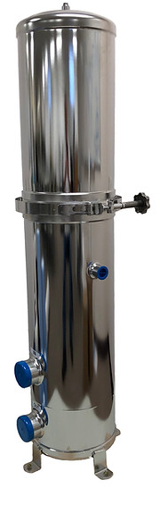 GreenStory Global Single-Round, High-Flow Housing, Clamped-Cover 316 Stainless Steel