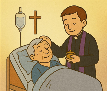 THE SACRAMENT OF THE ANOINTING OF THE SICK, For the health of soul and body.