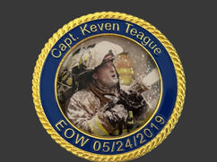 Fort Worth Texas End of Fortworth Fire Department Commemorative Challenge Coin End of Watch.