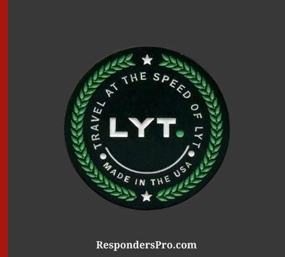Sleek LYT Corporate Challenge Coin with black finish, green insignia, and bold white text.