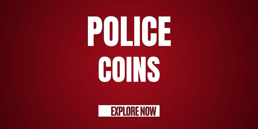 Police Coins Explore Now image button red and white