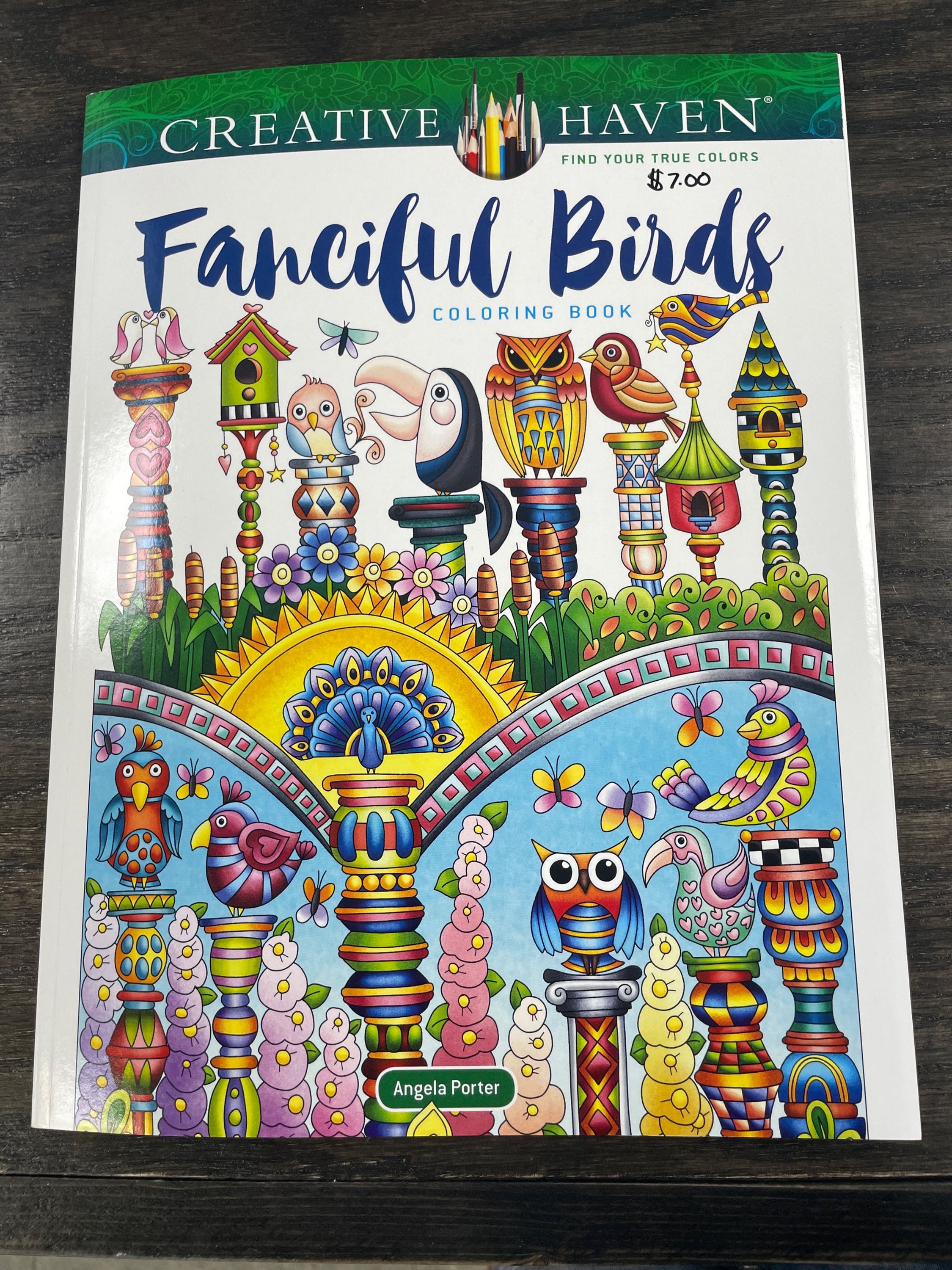 Fanciful birds coloring book