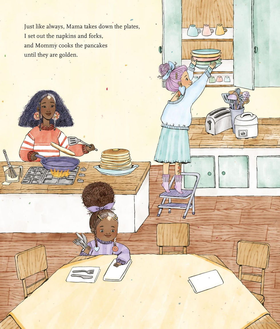 Thumbnail: Mama and Mommy and Me in the Middle by Nina LaCour