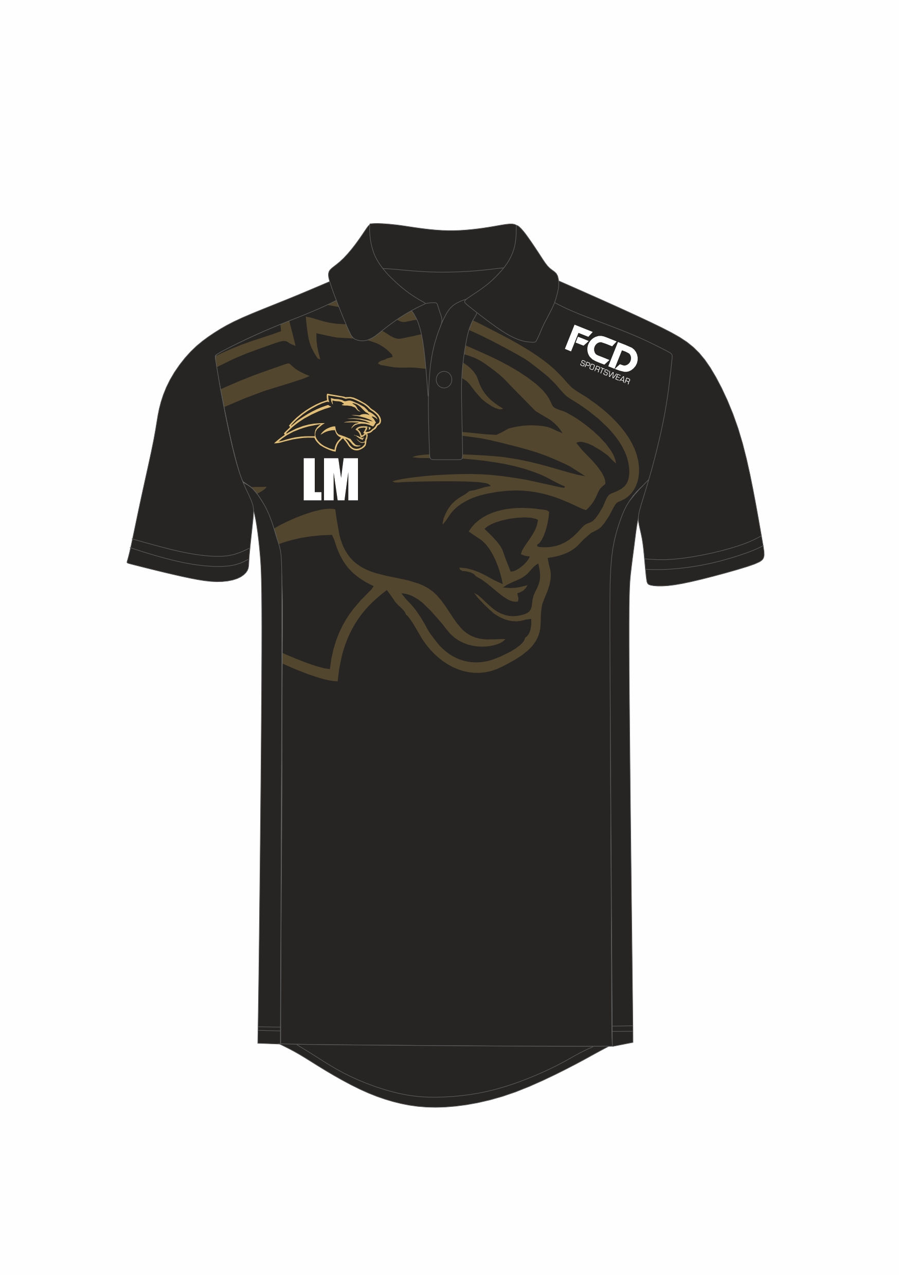 PANTHERS nero Polo Shirt