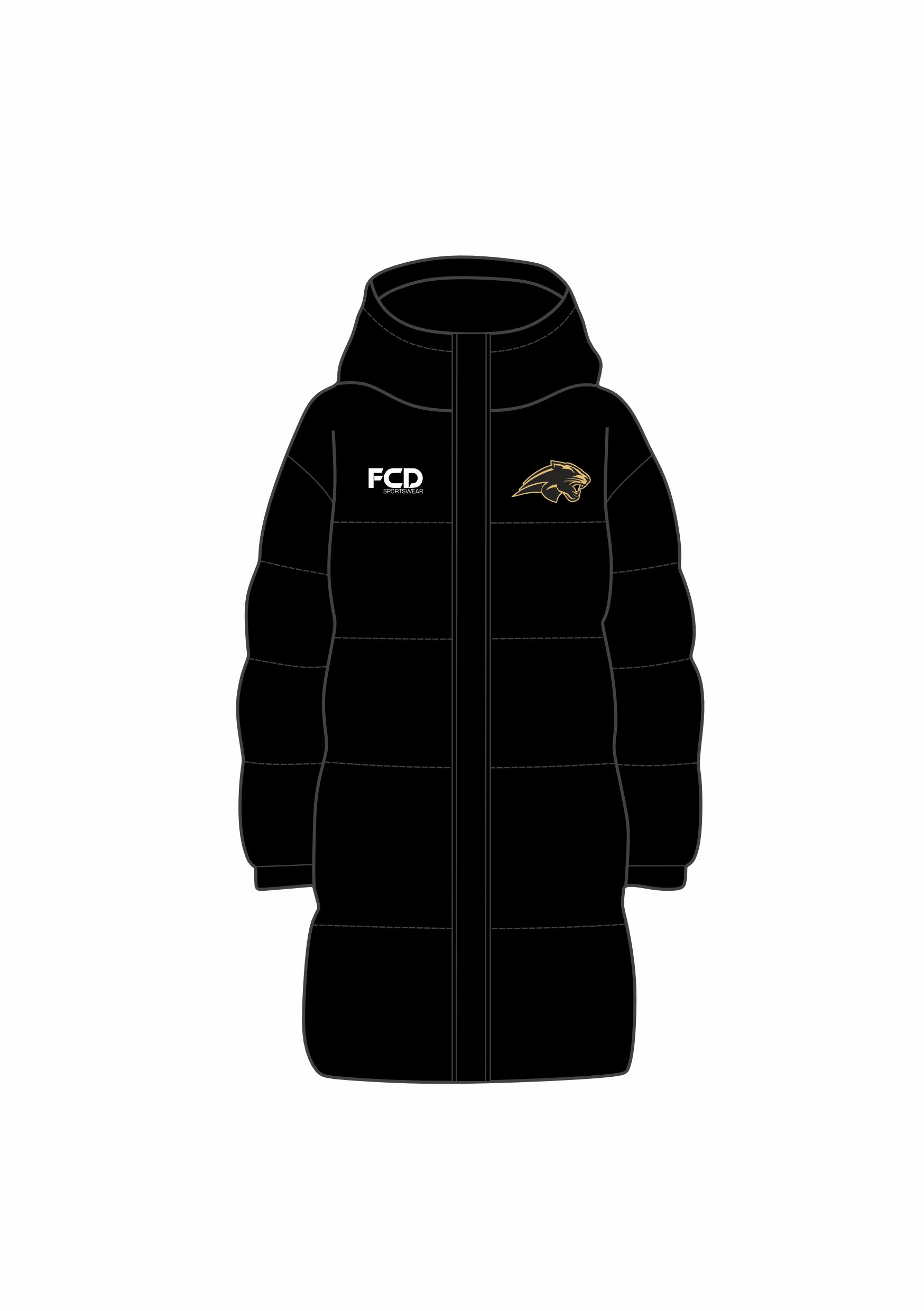 PANTHERS Core Long Thermal Padded Coat