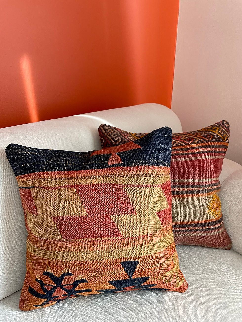 Thumbnail: 16x16 Colorful Moroccan Style Kilim Pillow Cover