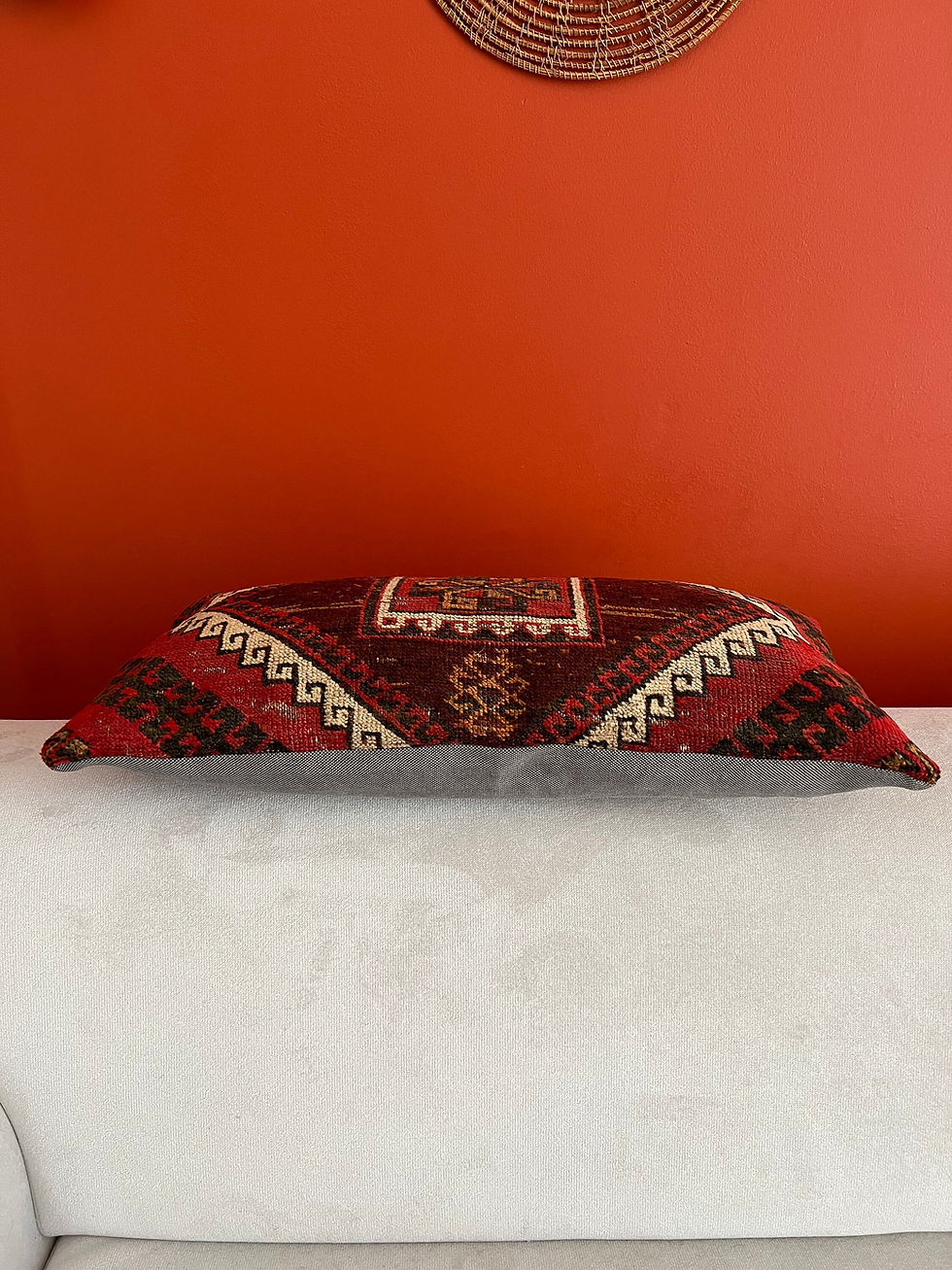 Thumbnail: 12x20 Tribal Pattern Turkish Kilim Pillow Case, Country Style Kilim Pillow Cover