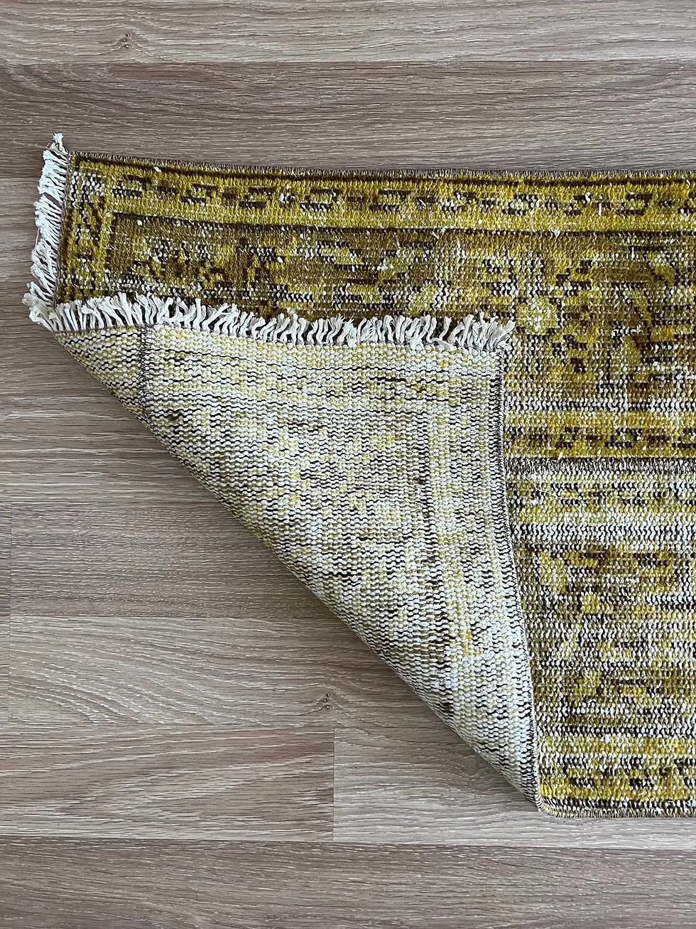 Thumbnail: 1x9 Shaded Modern Vintage Kilim Runner, Bohemian Style Antique Runner Rug