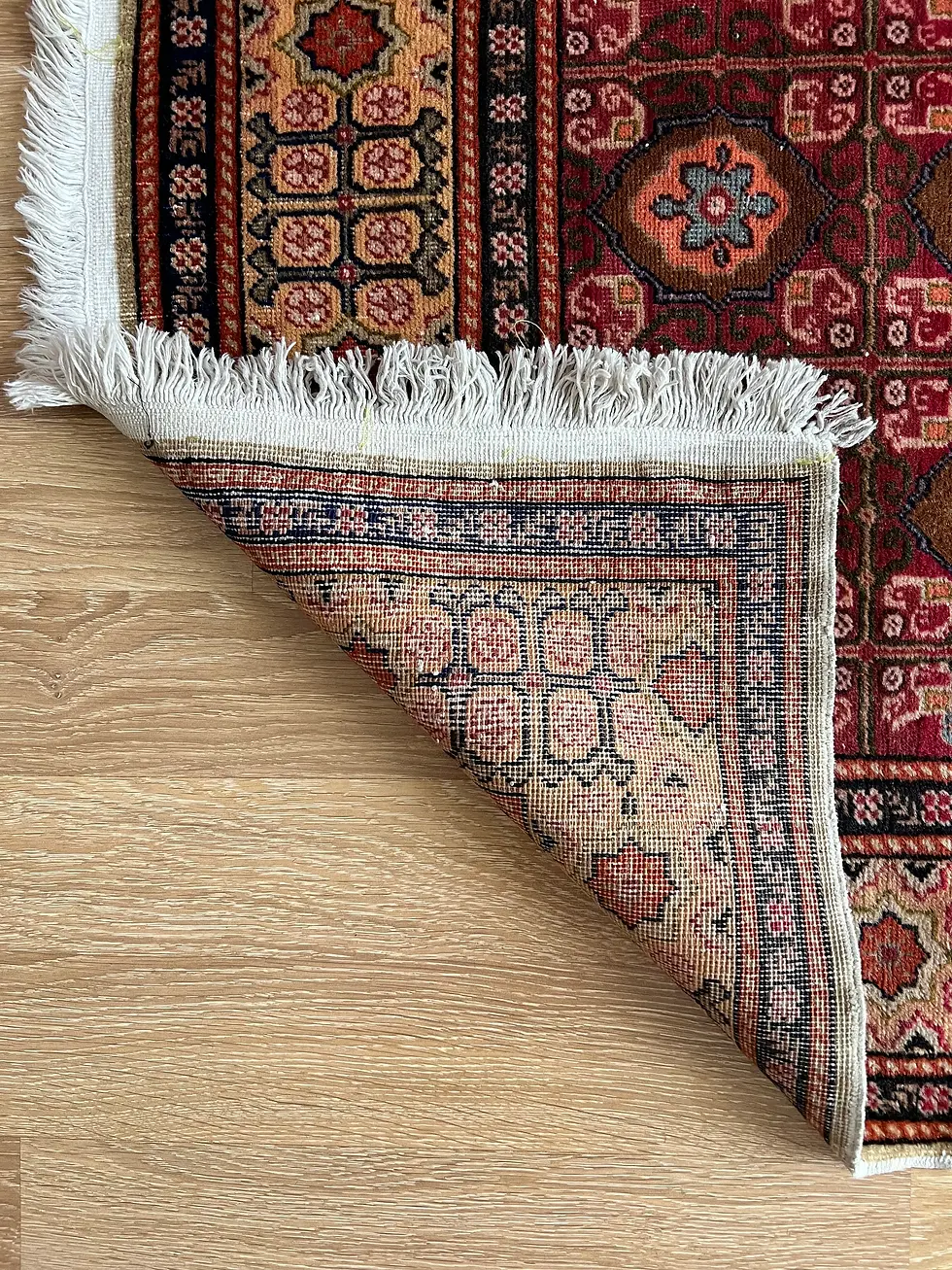 Thumbnail: 2x4 Floral Patterned Oriental Rug, Vintage Turkish Wool Rug, Antique Rug