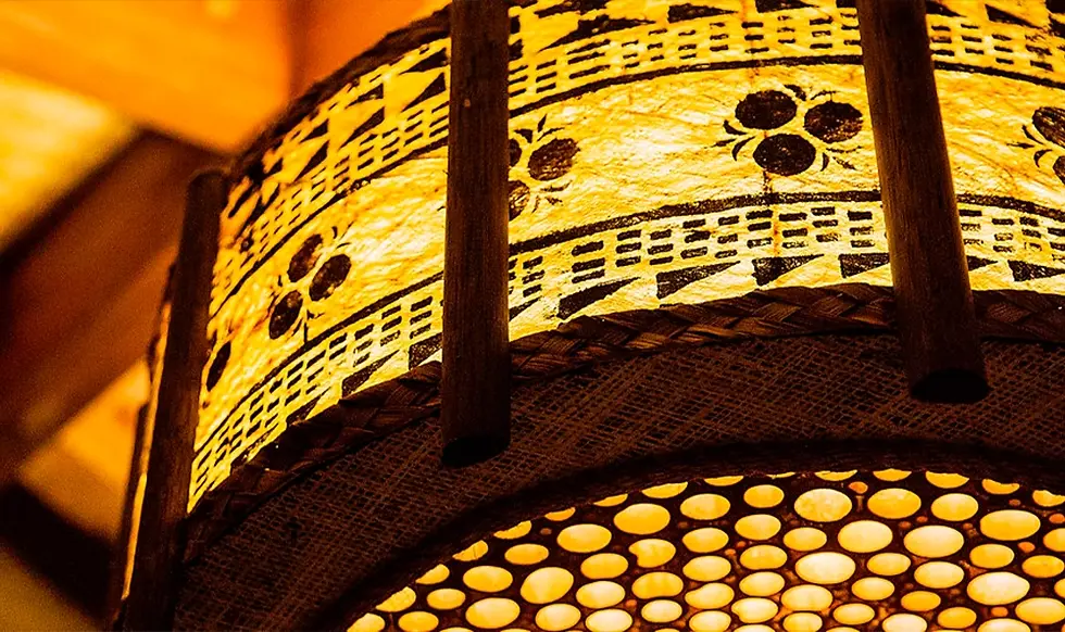 Montecito outdoor hanging Hawaiian light