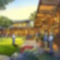 conntuing care retirement community bocce ball court architecture rendering