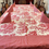 Thumbnail: Table Cloth.Maroon with vintage print