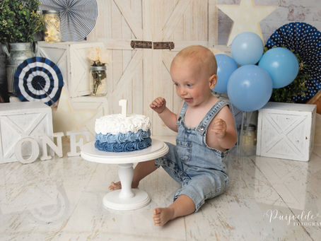Taart en baby foto's maken