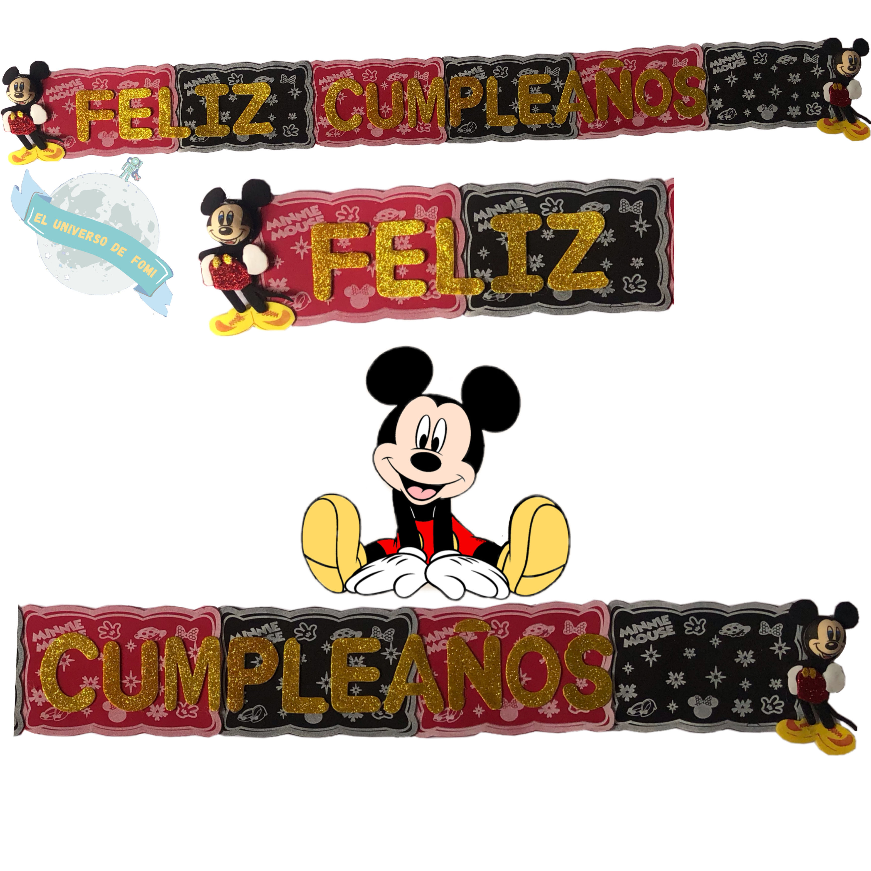 "FELIZ CUMPLEAÑOS" Mickey Mouse