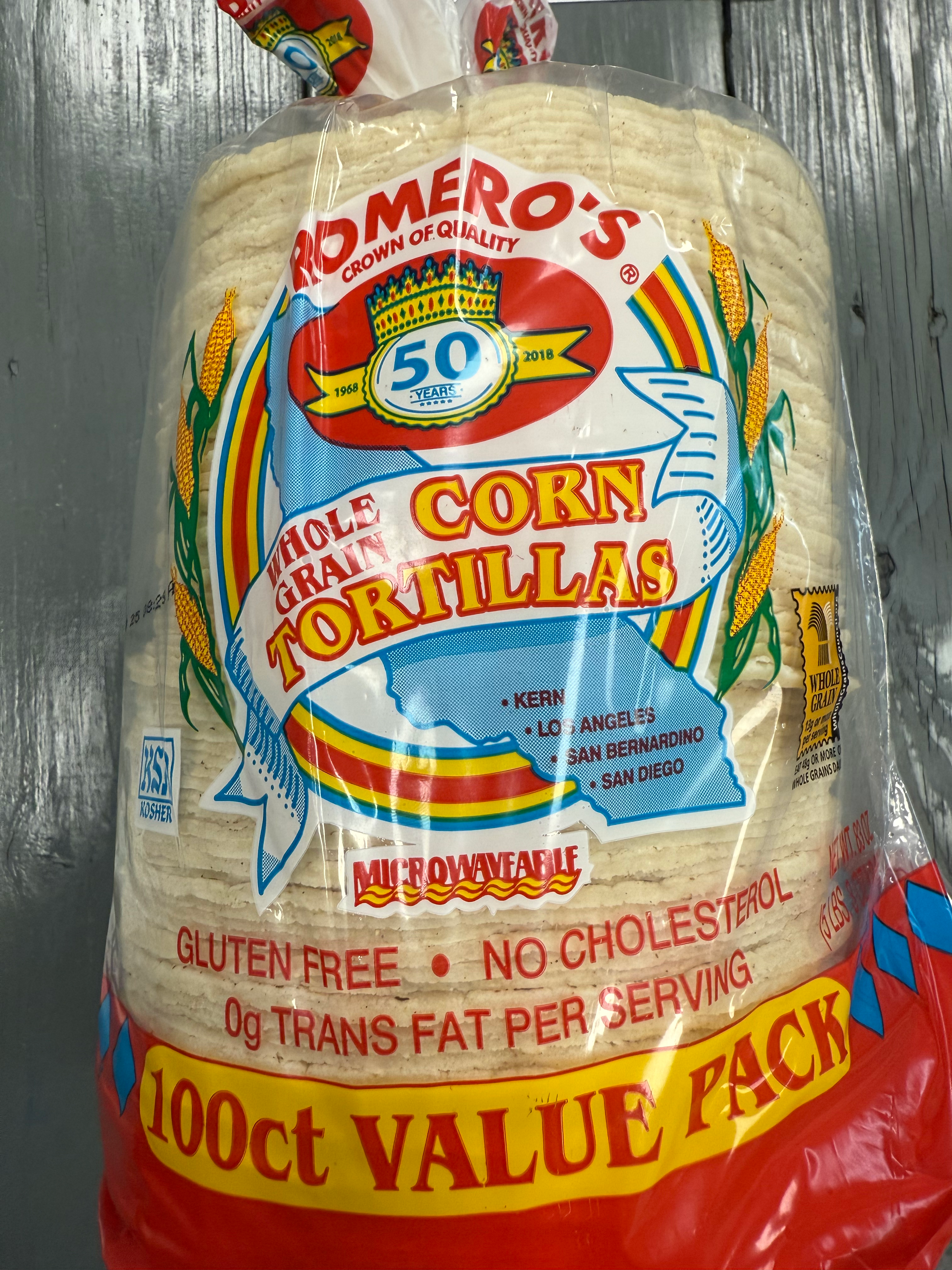 Romero's White Corn Tortilla 6" 100 ct/83 oz