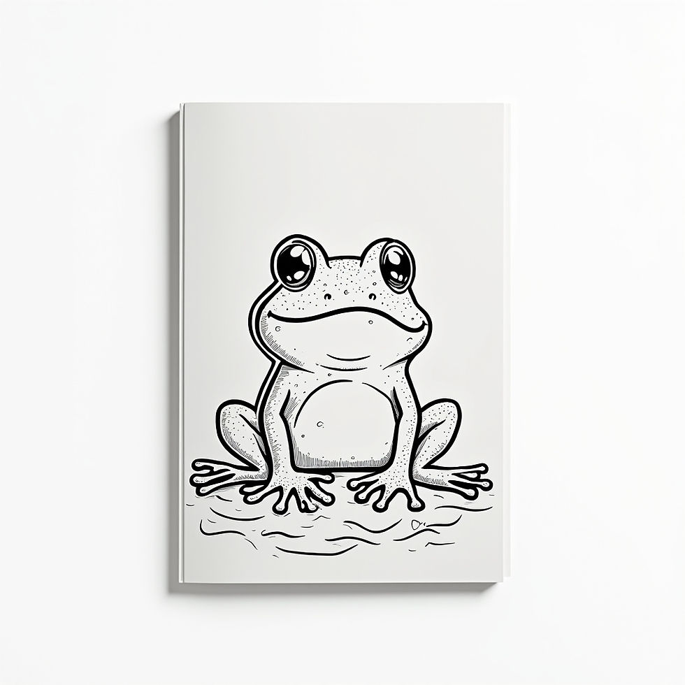 Happy Frog Coloring Book