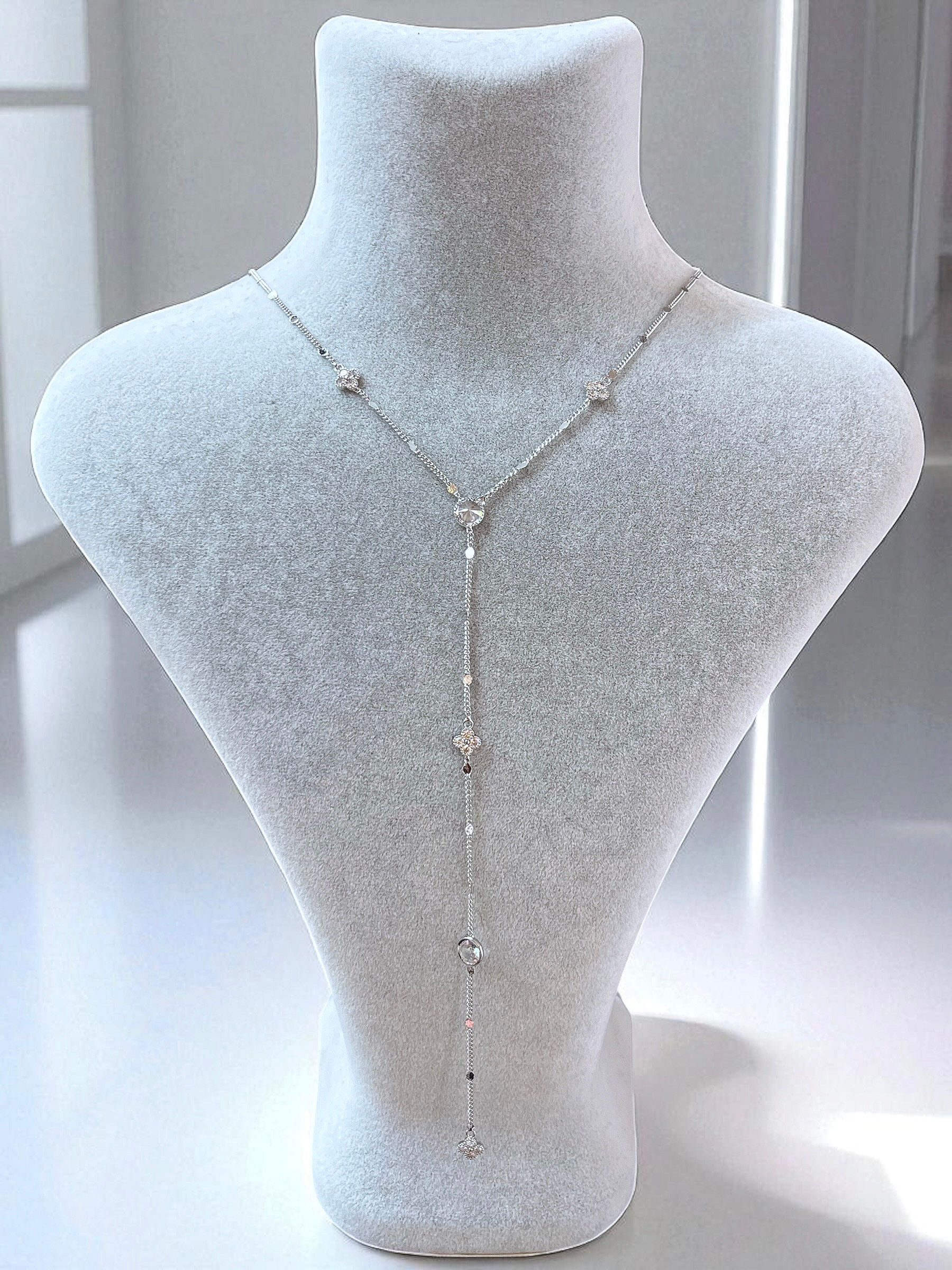 İthal Y Kolye Gümüş Renk 