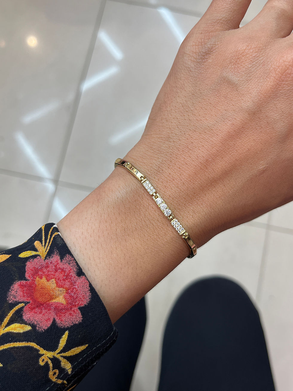 Küçük resim: İthal Özel Seri 14K Bileklik Gold Renk 