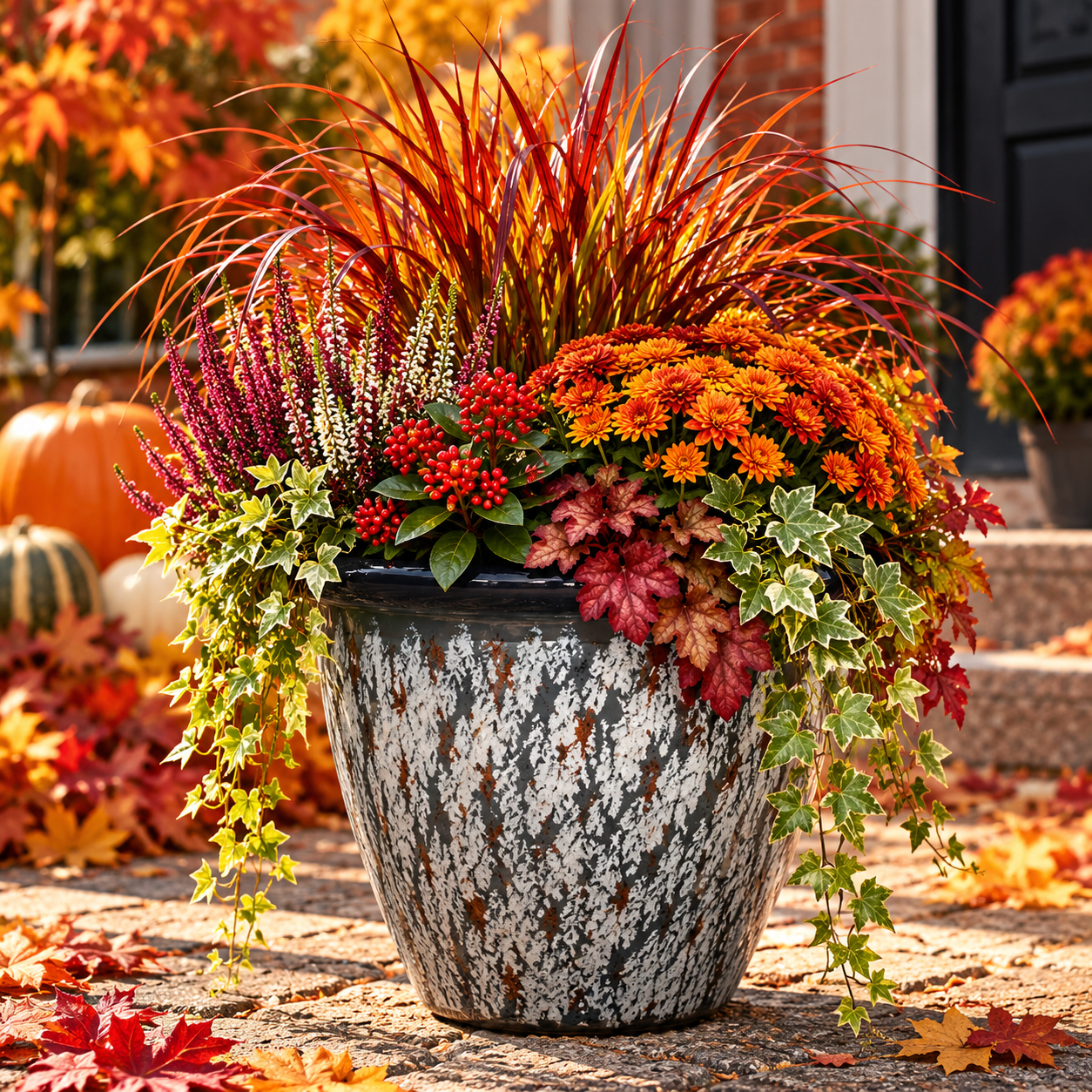 Contemporary charcoal-grey planter