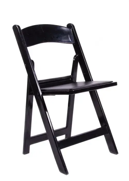Black Resin Folding Chair