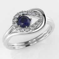 Bague avec un saphir