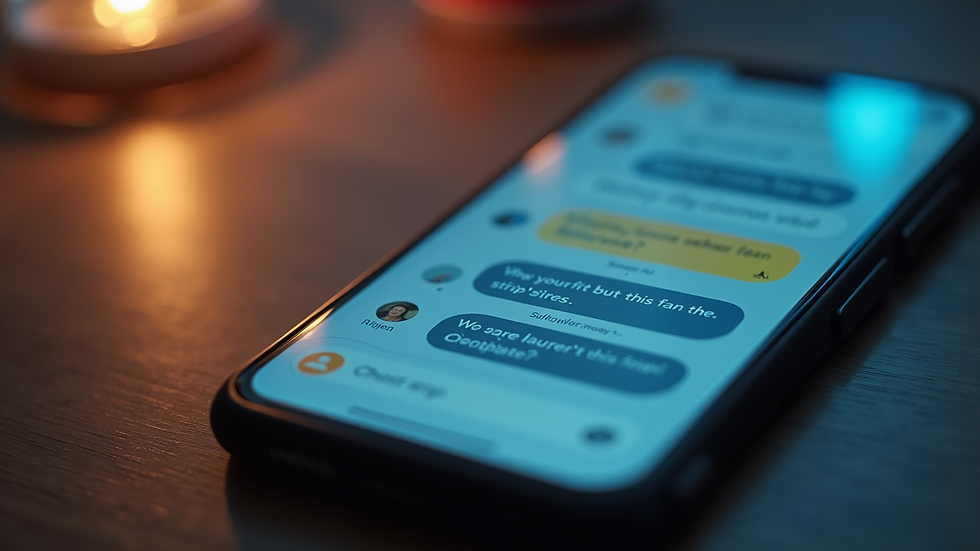 Close-up view of a chatbot interface on a smartphone