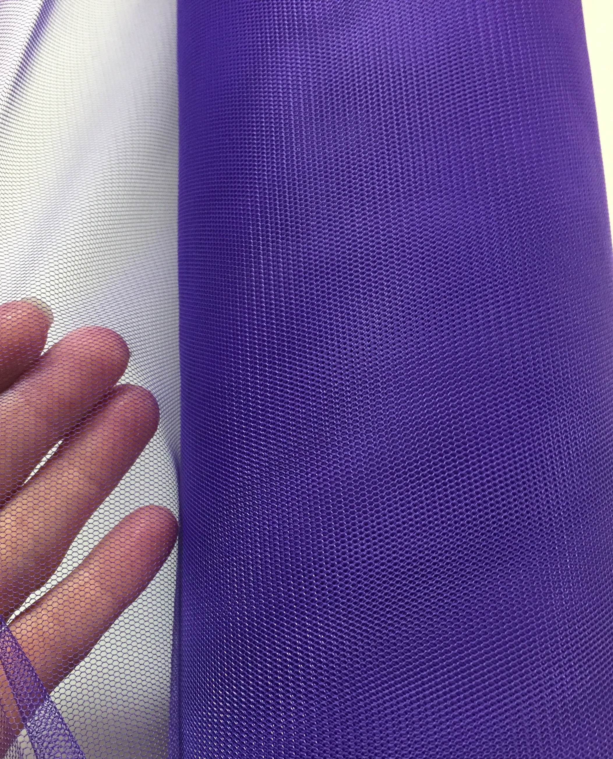 Tul no elástico fino morado